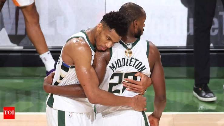 MILWAUKEE, WI – “I’ll Miss Him Forever but not as….”: Giannis Antetokounmpo Bids Teary Farewell to Khris Middleton in Emotional Press Conference as Bucks Era Closes….